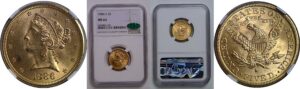 1886-S $5 Liberty    NGC MS-64 CAC