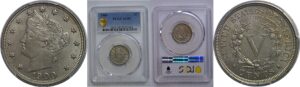 1900 Liberty Nickel   PCGS AU-58