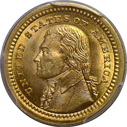 1903 $1 La. Purchase - Jefferson Gold Commemorative   PCGS MS-67 - Image 2