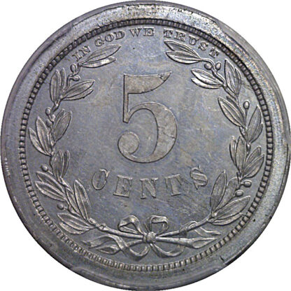 1868 Pattern Nickel   Judd-629   PCGS PR-63 - Image 3