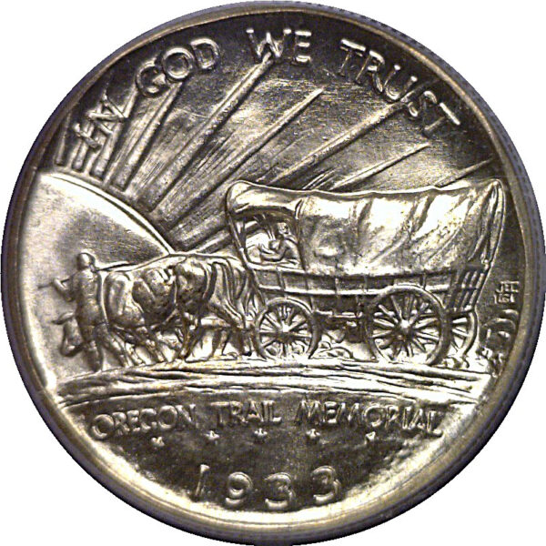 1933-D Oregon Trail Commemorative Half Dollar   PCGS MS-66 - Image 3