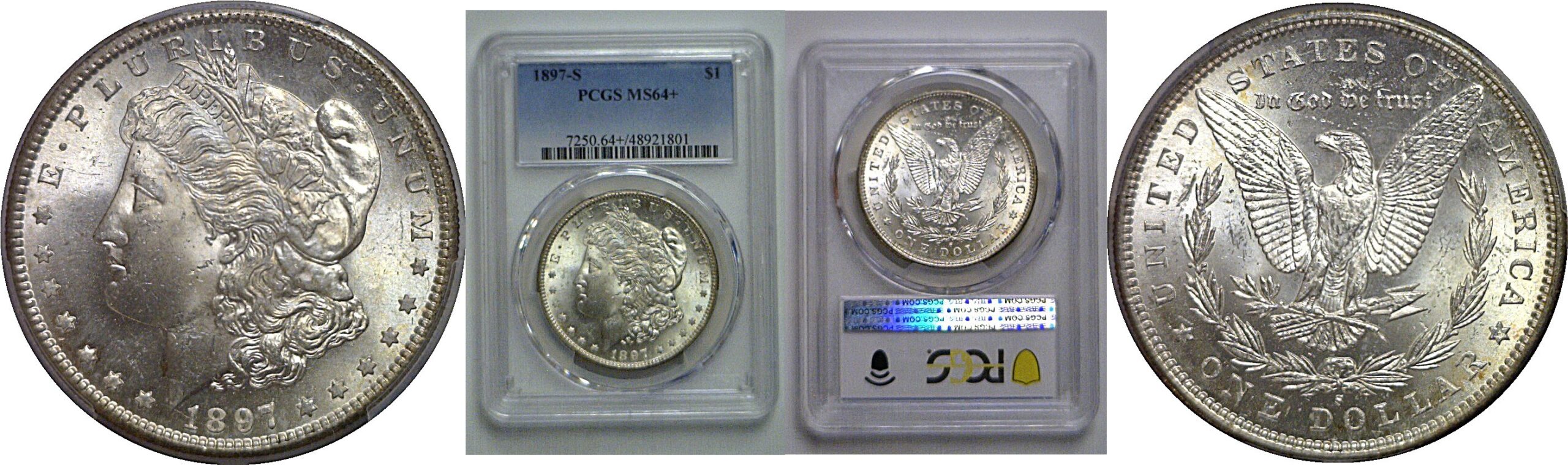 1897-S  Morgan Dollar   PCGS MS-64+