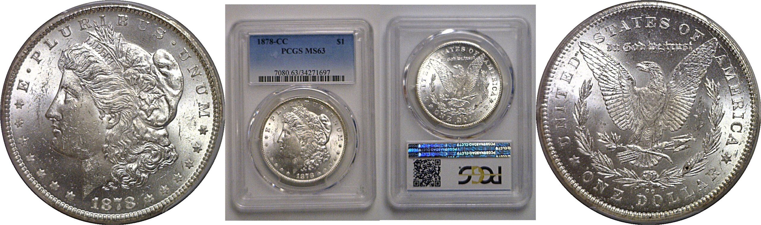 1878-CC Morgan Dollar   PCGS MS-63