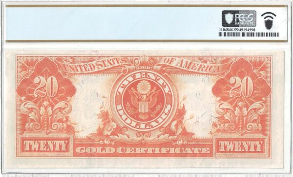 1906 $20 Gold Certificate Fr-1186 PCGS Choice AU-55 - Image 3