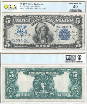 1899 $5 Silver Certificate Fr-271 PCGS XF-40