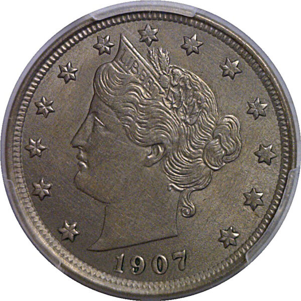 1907 Liberty Nickel   PCGS AU-58 - Image 2