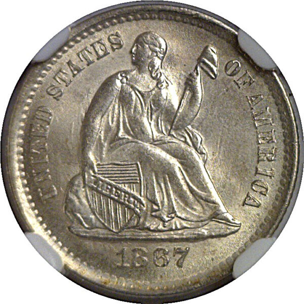 1867-S Seated Liberty Half Dime     NGC MS-64 - Image 2