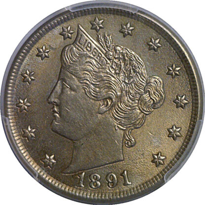 1891 Liberty Nickel   PCGS MS-62 - Image 2