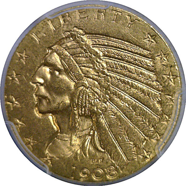 1908-D $5 Indian   PCGS MS-64 - Image 2