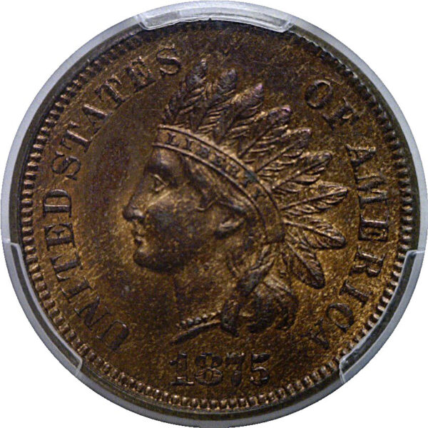 1875 Indian Head Cent   PCGS MS-64 RB - Image 2