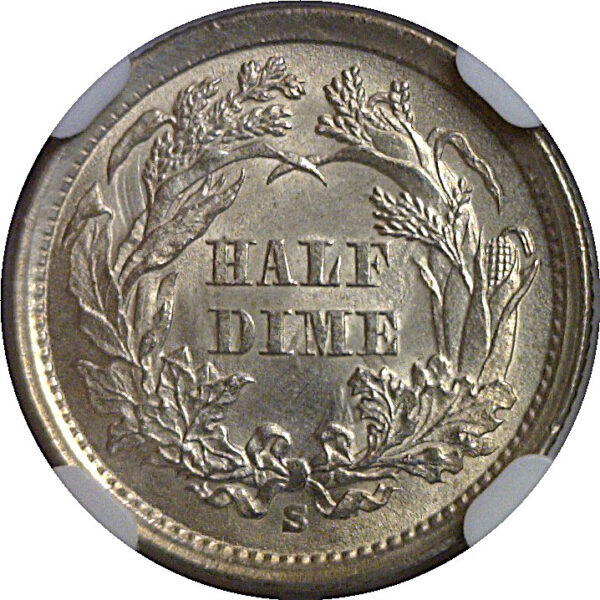 1867-S Seated Liberty Half Dime     NGC MS-64 - Image 3