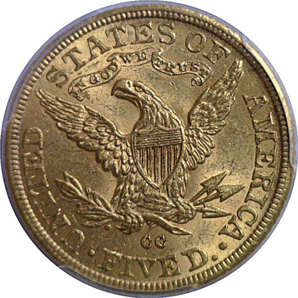 1891-CC $5 Liberty   PCGS MS-63 - Image 3