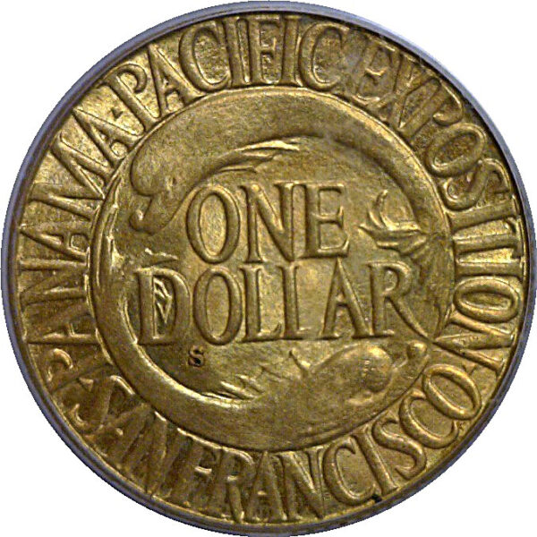 1915-S $1 Panama-Pacific Gold Commemorative   PCGS MS-64 - Image 3