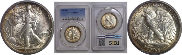 1916-D Walking Liberty Half Dollar   PCGS MS-63