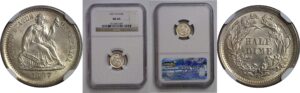 1867-S Seated Liberty Half Dime     NGC MS-64