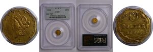 1866 25c California Fractional Gold  BG-737   PCGS MS-61