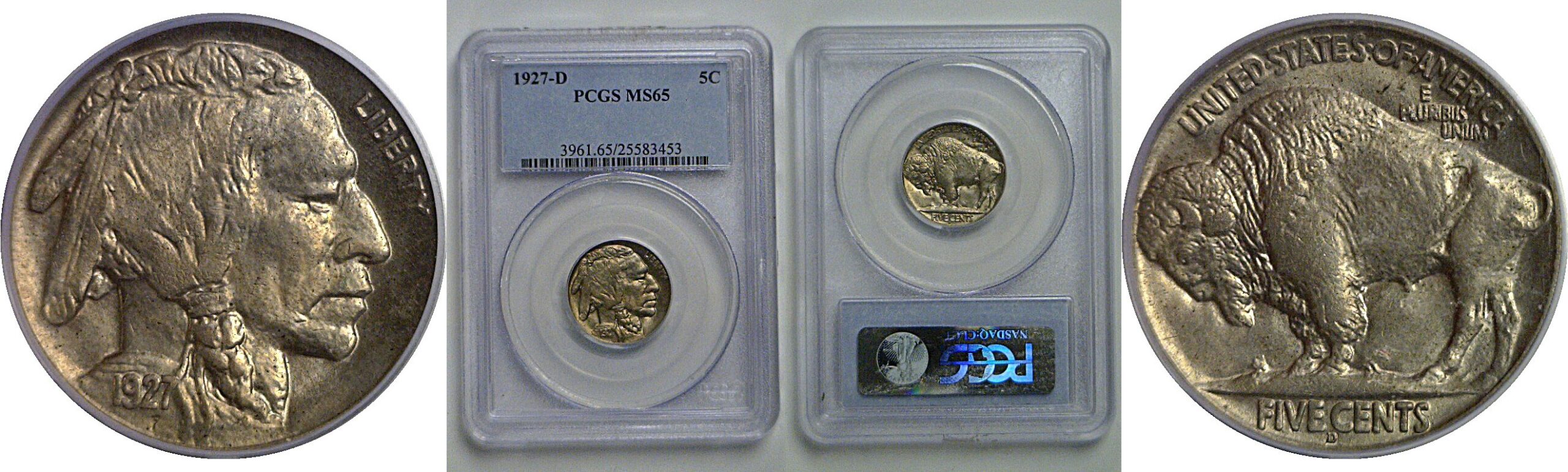 1927-D  Buffalo Nickel   PCGS MS-65