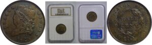 1825 Half Cent   NGC AU-58