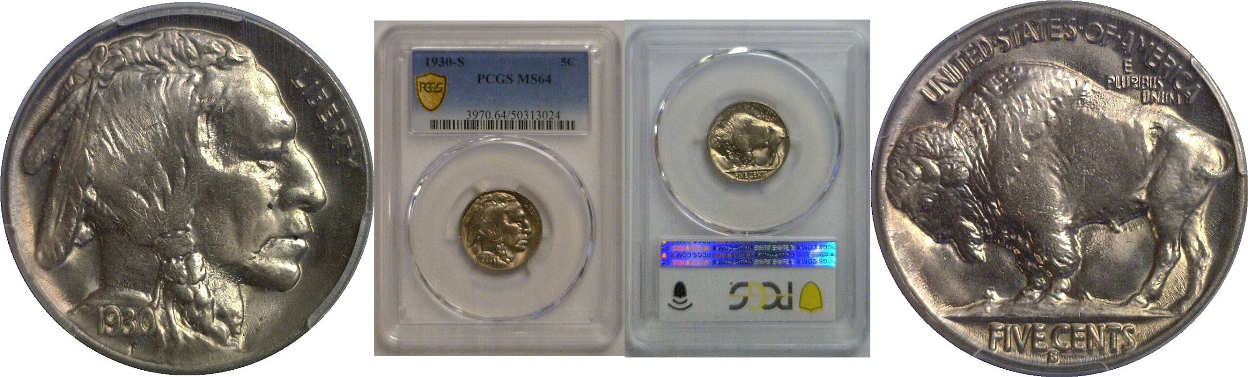 1930-S  Buffalo Nickel   PCGS MS-64