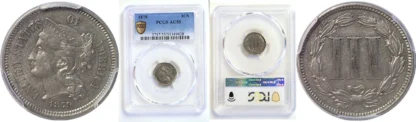 1879 Nickel Three Cent   PCGS AU-55