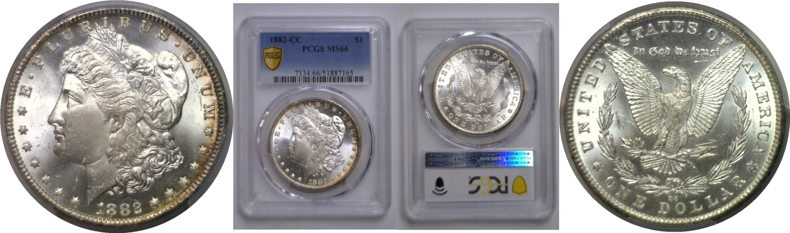 1882-CC Morgan Dollar    PCGS MS-66