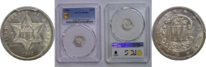 1868 Silver Three Cent  PCGS MS-64