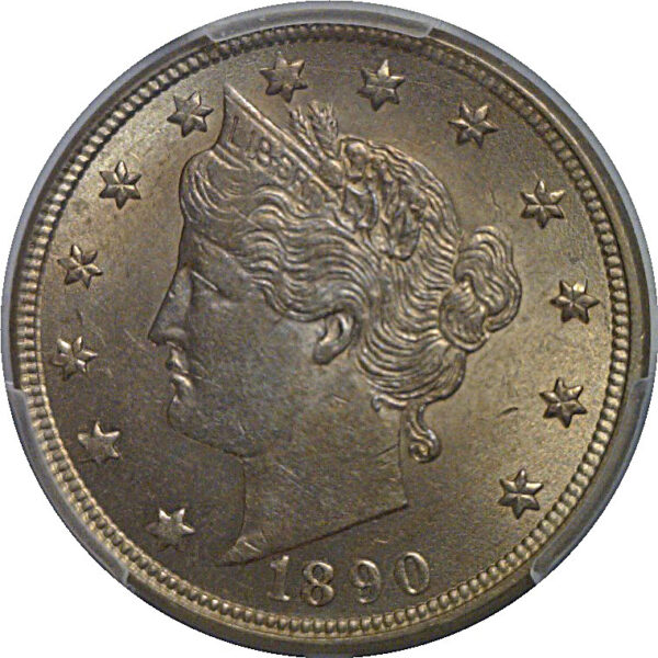 1890 Liberty Nickel   PCGS AU-58 - Image 2