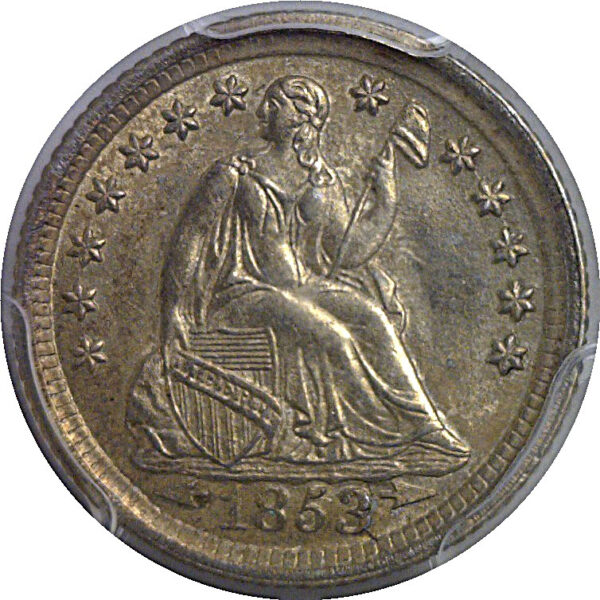 1853-O Arrows  Seated Liberty Half Dime   PCGS AU-58 - Image 2