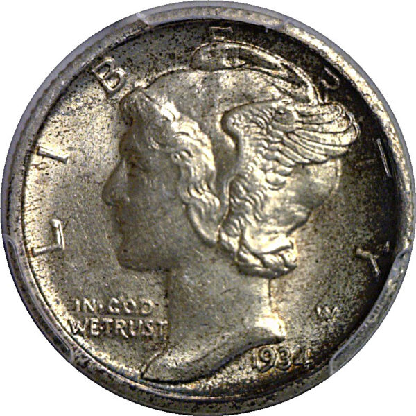 1934-D Mercury Dime   PCGS AU-58 - Image 2