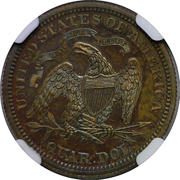 1865 Pattern Quarter  Judd-426   NGC PR-66 BN - Image 3