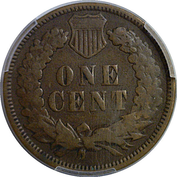 1872 Indian Head Cent   PCGS F-12  CAC - Image 3
