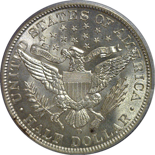 1907-D Barber Half Dollar   PCGS MS-64 - Image 3