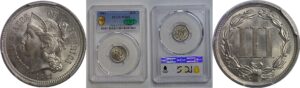 1881 Nickel Three Cent    PCGS MS-65  CAC