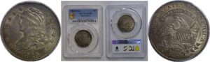 1825/4/(2)  Bust Quarter   PCGS AU-55