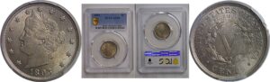 1893 Liberty Nickel   PCGS AU-58