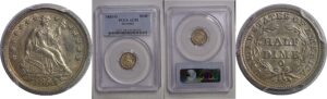 1853-O Arrows  Seated Liberty Half Dime   PCGS AU-58