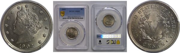1902 Liberty Nickel   PCGS MS-62