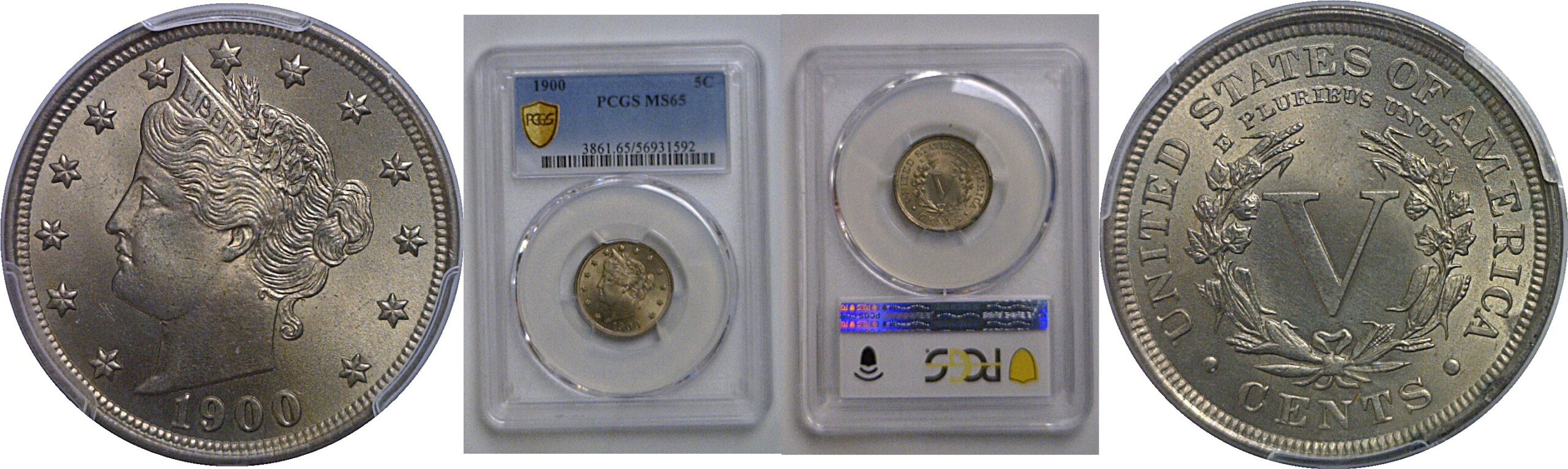 1900 Liberty Nickel   PCGS MS-65