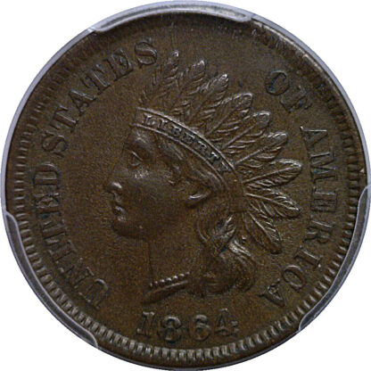 1864-L Indian Head Cent   PCGS AU-53 - Image 2