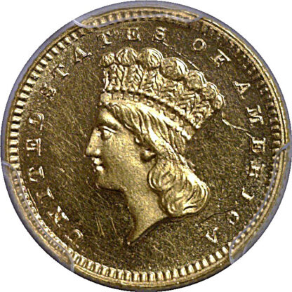 1886 One Dollar Gold Coin   PCGS PR-63 - Image 2