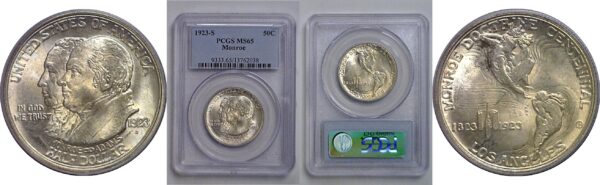 1923-S  Monroe Commemorative Half Dollar   PCGS MS-65