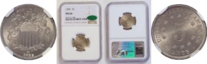 1882 Shield Nickel    NGC MS-66  CAC