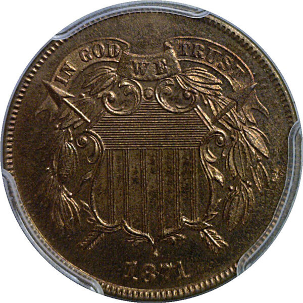 1871 Two Cent Piece   PCGS PR-64 RB - Image 2