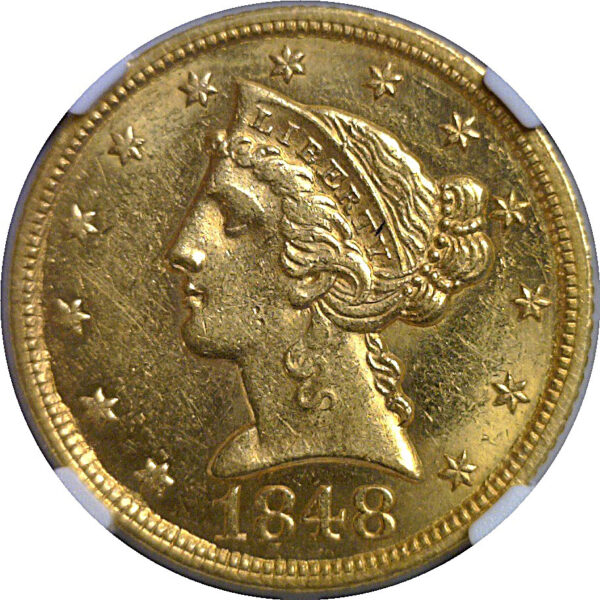 1848 $5 Liberty   NGC MS-61 - Image 2