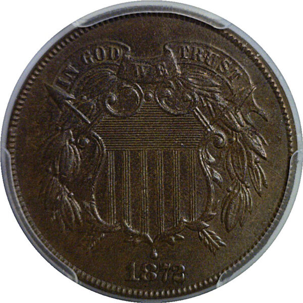 1872 Two Cent Piece   PCGS AU-58 - Image 2