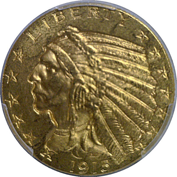 1915 $5 Indian   PCGS MS-63 - Image 2