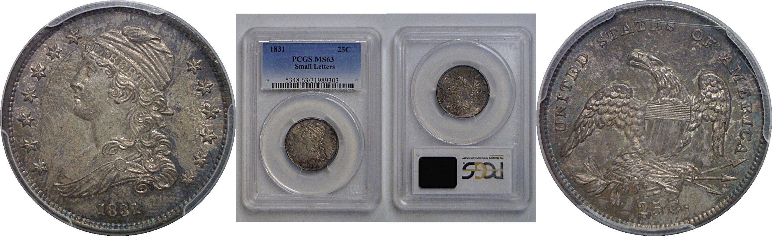 1831 Bust Quarter    PCGS MS-63