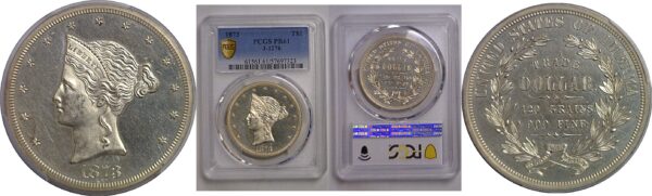 1873 Pattern Trade Dollar  Judd-1276   PCGS PR-61