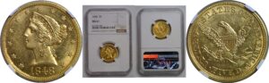 1848 $5 Liberty   NGC MS-61