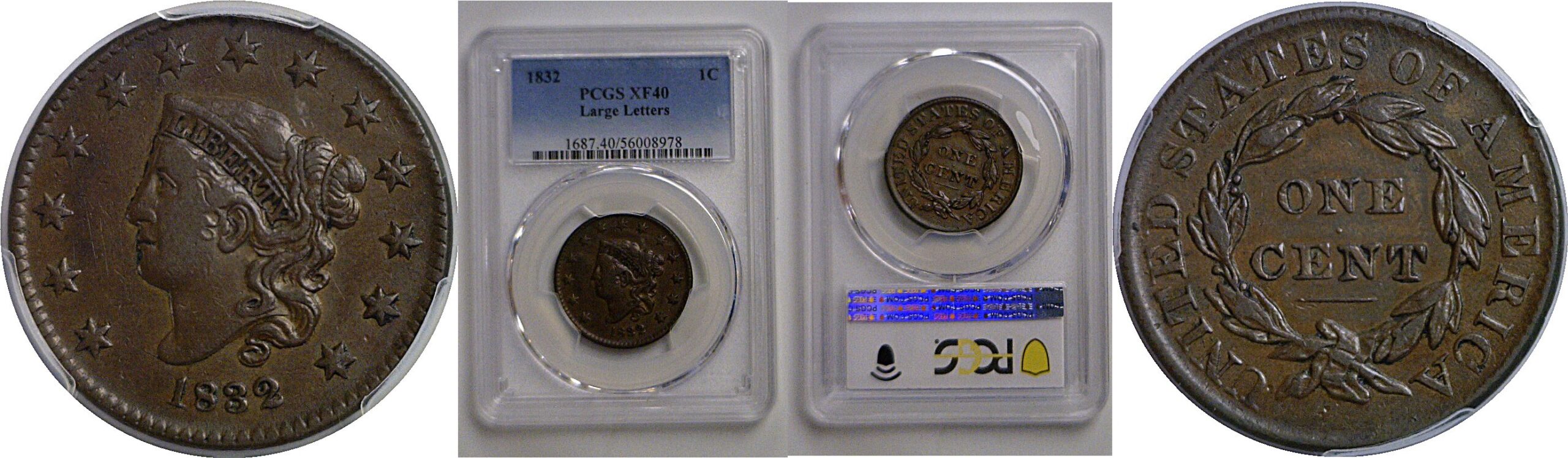 1832 Large Cent   PCGS XF-40